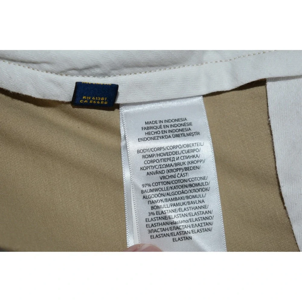 olo Ralph Lauren Mens 38 Tan Stretch Classic Fit Chino Shorts